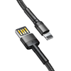 Baseus Cafule 2,4A 1 m-es Lightning USB-kábel (kétoldalas) (szürke-fekete) - 0. kép