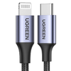 UGREEN PD 3A US304 Lightning USB-C kábel, 1.5m (fekete) - 4. kép