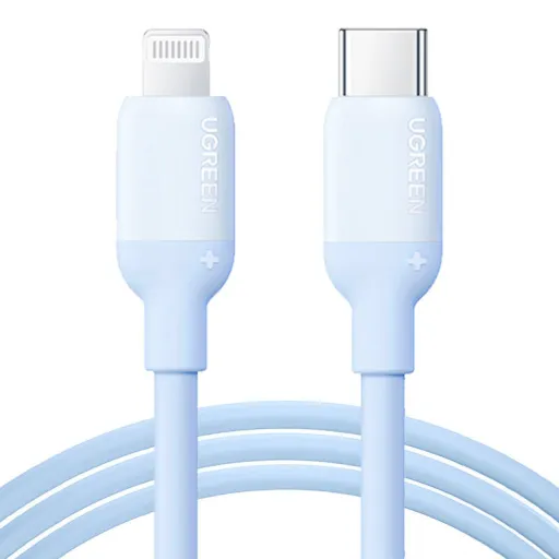 UGREEN USB-C Lightning Töltőkábel, PD 3A, 1m (kék)