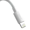 Baseus Simple Wisdom USB-Lightning kábel, 2.4A, 1.5m, 2db (fehér) - 0. kép