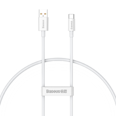 Baseus Superior USB - USB-C kábel, 100W, 0,25m (fehér)