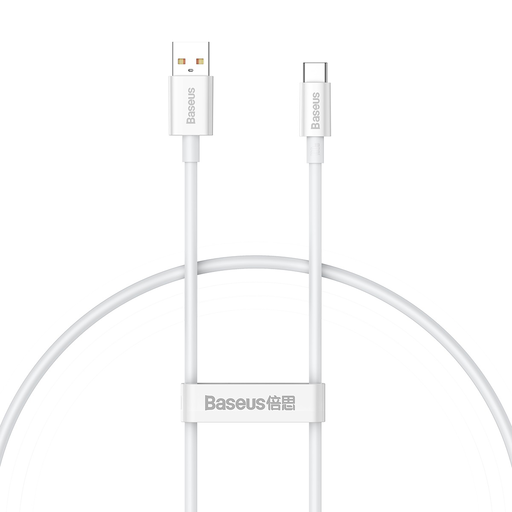 Baseus Superior USB - USB-C kábel, 100W, 0,25m (fehér)