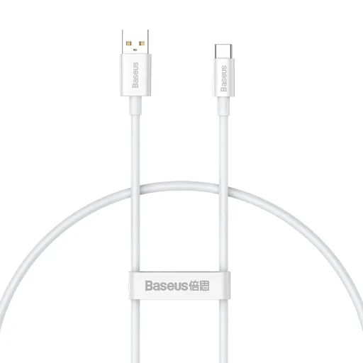 Baseus Superior USB - USB-C kábel, 100W, 0,25m (fehér)