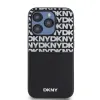 DKNY PU bőrmintás kártyazsebes tok iPhone 14 Pro Max Fekete - 0. kép