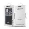 DKNY PU bőr ismétlődő mintás kártyatartó tok iPhone 15 fekete - 4. kép