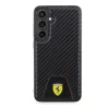 Ferrari PU bőr alsó karbon tok Samsung Galaxy S24+ Fekete - 1. kép