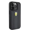 Ferrari PU bőr Hot Stamp Groove mintázatú tok iPhone 15 Pro fekete - 2. kép