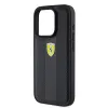 Ferrari PU bőr Hot Stamp Groove mintázatú tok iPhone 15 Pro fekete - 3. kép