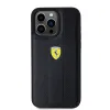 Ferrari PU bőrből készült, finoman perforált tok iPhone 15 Pro Max fekete - 1. kép
