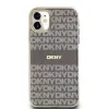 DKNY PC/TPU Ismétlődő Mintás Tónusos Csíkozás Magsafe Tok iPhone 11-hez Bézs - 0. kép