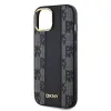 DKNY PU Bőr Kockás Minta Magsafe iPhone 15 tok Fekete - 2. kép