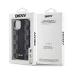 DKNY PU Bőr Kockás Minta Magsafe iPhone 15 tok Fekete - 4. kép