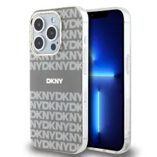 DKNY PC/TPU Repeat Pattern Tonal Stripe Magsafe tok iPhone 14 Pro Max Bézs