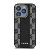 DKNY PU bőr kockás mintás Magsafe tok iPhone 15 Pro fekete - 0. kép