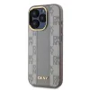 DKNY PU bőr kockás mintás Magsafe tok iPhone 15 Pro Max készülékhez bézs - 1. kép