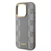 DKNY PU bőr kockás mintás Magsafe tok iPhone 15 Pro Max készülékhez bézs - 2. kép