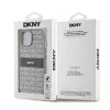 DKNY PU bőr ismétlődő minta tónusú csíkos tok iPhone 15 Bézs - 4. kép