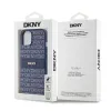 DKNY PU Leather Repeat Pattern Tonal Stripe iPhone 14 tok kék - 4. kép