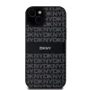 DKNY PU Leather Repeat Pattern Tonal Stripe tok iPhone 15 Plus fekete - 0. kép