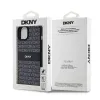 DKNY PU Leather Repeat Pattern Tonal Stripe tok iPhone 15 Plus fekete - 4. kép