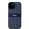 DKNY PU Bőr Ismétlődő Minta Tonális Csíkos tok iPhone 15 Kék - 0. kép