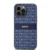 DKNY minta ismétléses tónusos csíkozású PU bőrtok iPhone 14 Pro-hoz kék tok - 0. kép