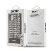 DKNY PU Bőr Ismétlődő Mintás Alsó Csíkos MagSafe tok iPhone 11 - Barna - 4. kép