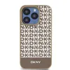 DKNY PU Leather Repeat Pattern Bottom Stripe MagSafe tok iPhone 13 Pro-hoz barna - 0. kép