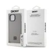 DKNY PU bőrből készült Stack Logo Magsafe iPhone 15 tok szürke - 4. kép