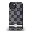 DKNY PU Leather Kockás Mintás és Csíkos iPhone 13 tok Fekete - 0. kép