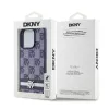 DKNY PU bőrből készült kockás mintás és csíkos tok iPhone 15 Pro Max-hoz kék - 4. kép