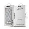 DKNY PU Bőr Kockás Minta és Csíkos iPhone 13 tok Bézs - 4. kép