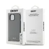 DKNY PU Bőr Ezüst Fém Logó Magsafe tok iPhone 13-hoz Szürke - 4. kép