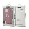 DKNY PU bőr Stack Logo csuklópántos tok iPhone 14 Pro piros - 3. kép