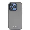 DKNY PU Leather Silver Metal Logo Magsafe tok iPhone 15 Pro Max Grey - 0. kép