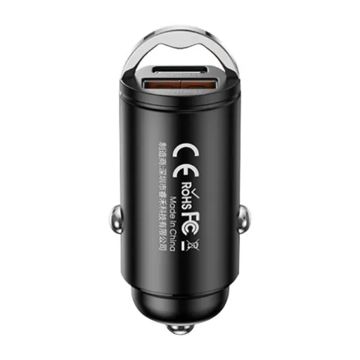 Autós töltő USB, USB-C, Remax RCC238, 45W (fekete)