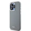 DKNY Liquid Silicone Silver Metal Logo MagSafe tok iPhone 15 Pro Grey - 1. kép