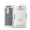 DKNY Liquid Silicone Silver Metal Logo MagSafe tok iPhone 15 Pro Grey - 4. kép