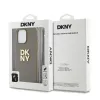 DKNY PU bőr Stack Logo csuklópántos tok iPhone 14 Pro Max Bézs - 3. kép