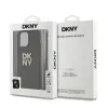 DKNY PU bőr Stack Logo csuklópántos tok iPhone 15 Pro-hoz Barna - 3. kép