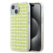 DKNY PC/TPU Ismétlődő Mintás Tok iPhone 15-höz Sárga