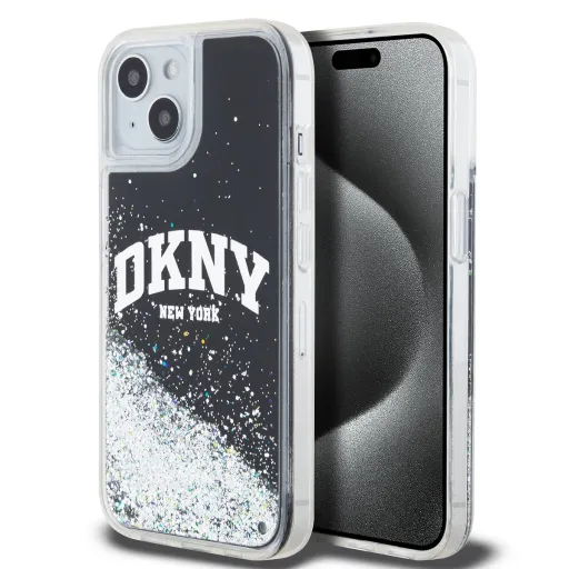 DKNY Liquid Glitter Arch Logo iPhone 11 tok Fekete