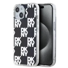 DKNY PC/TPU Kockás Minta Tok iPhone 14-hez Fekete