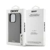 DKNY PU bőrből készült ezüst fém logós Magsafe tok iPhone 15 Pro-hoz, szürke - 4. kép