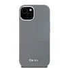 DKNY Liquid Silicone Silver Metal Logo MagSafe tok iPhone 15 szürke - 0. kép