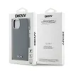 DKNY Liquid Silicone Silver Metal Logo MagSafe tok iPhone 15 szürke - 4. kép