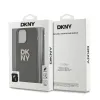 DKNY PU bőr Stack Logo csuklópántos tok iPhone 14 Pro Max barna tok - 3. kép