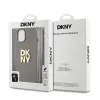 DKNY PU bőrből készült logós csuklópántos tok iPhone 15-höz, bézs - 3. kép