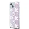 DKNY Liquid Glitter Checkered Pattern tok iPhone 15 Pink - 1. kép