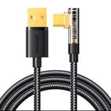 Angle Cable to USB-A / Type-C / 3A / 1.2m Joyroom S-UC027A6 (fekete)